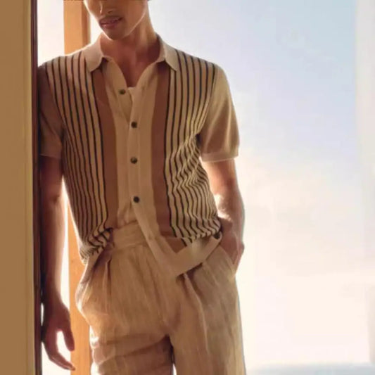 Retro Stripe Knit Shirt